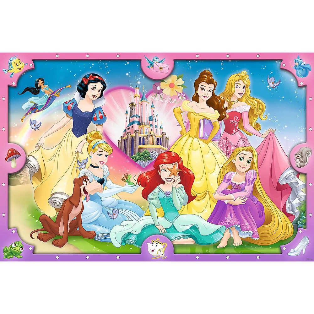 Puzzle Trefl Lumea roz al printeselor, 160 piese XL foto