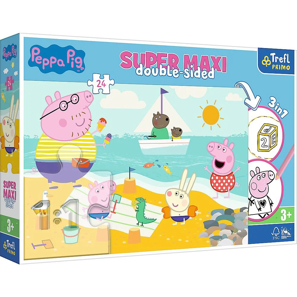 Puzzle Trefl Ziua Peppei Pig, 24 piese Super Maxi foto