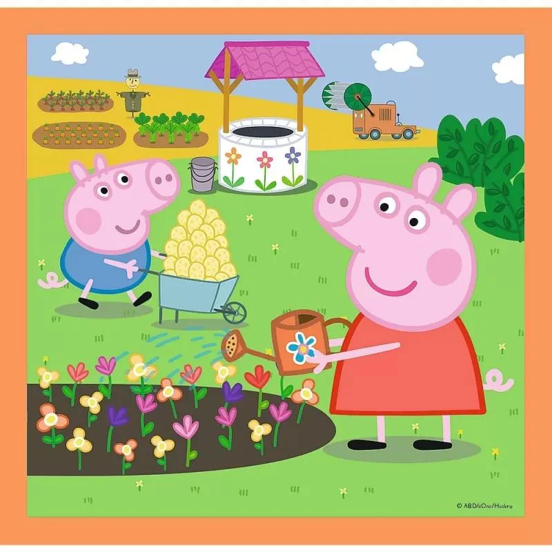 Puzzle Trefl 3 in 1 Inventiva Purcelusa Peppa foto