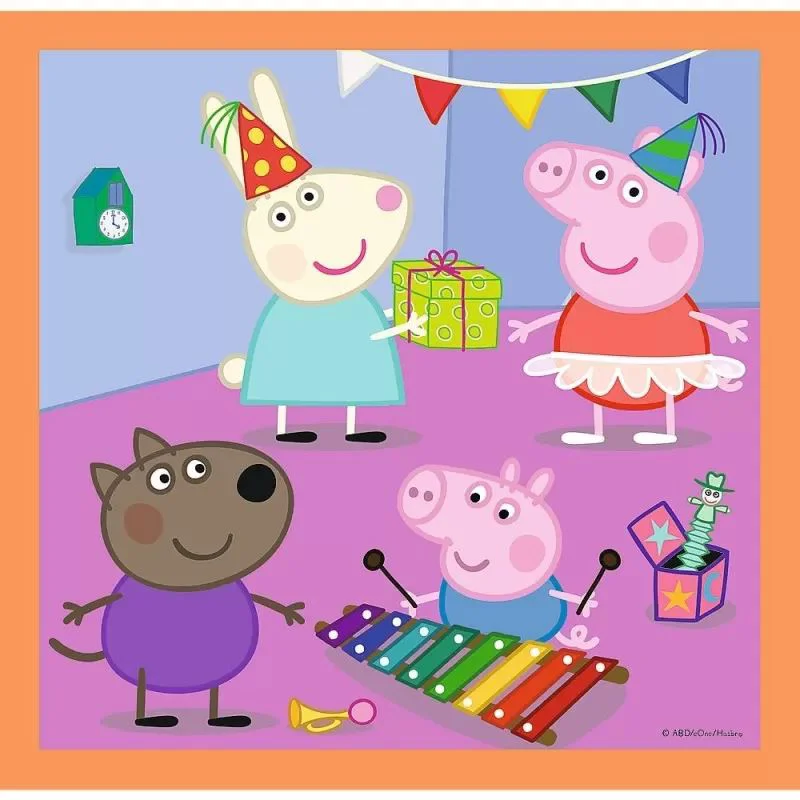 Puzzle Trefl 3 in 1 Inventiva Purcelusa Peppa foto