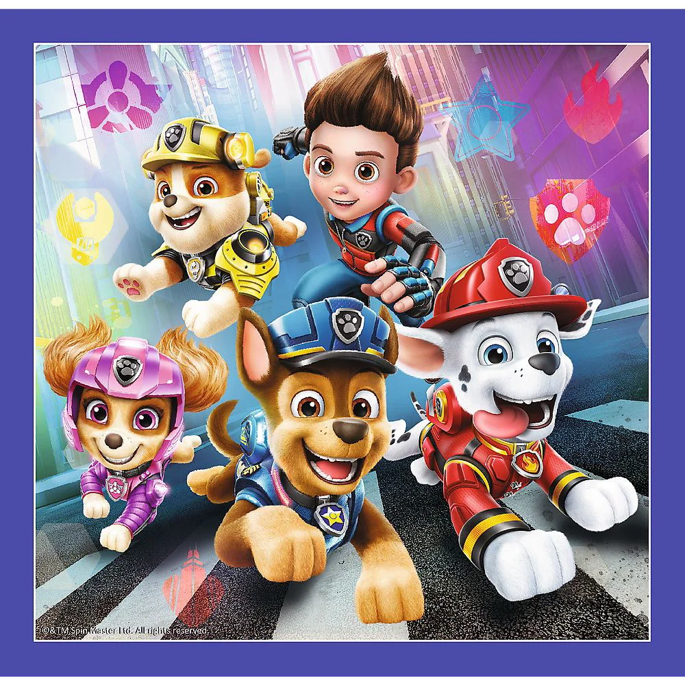 Puzzle Trefl 3 in 1 Paw Patrol Gata de actiune