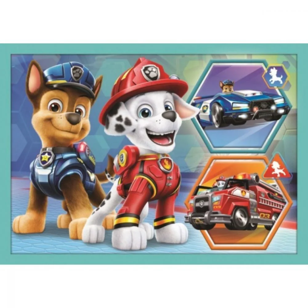Puzzle Trefl 4 in 1 Patrula catelusilor fericiti foto