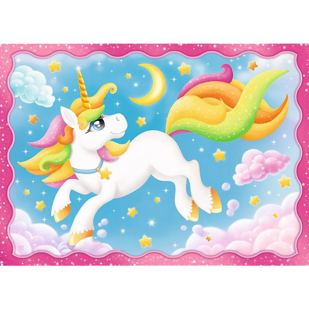 Puzzle Trefl 4 in 1 Unicorni si magie foto