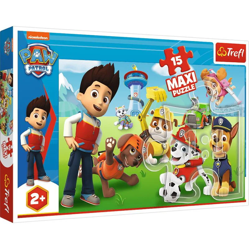 Puzzle Trefl Funny Paw Patrol, 15 Maxi piese foto
