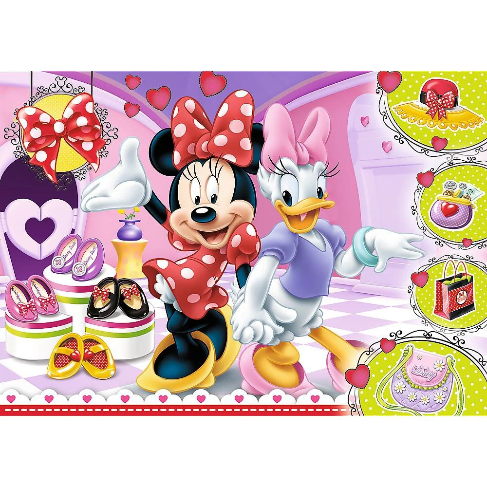 Puzzle Trefl Minnie Mouse si garderoba ei, 100 piese foto