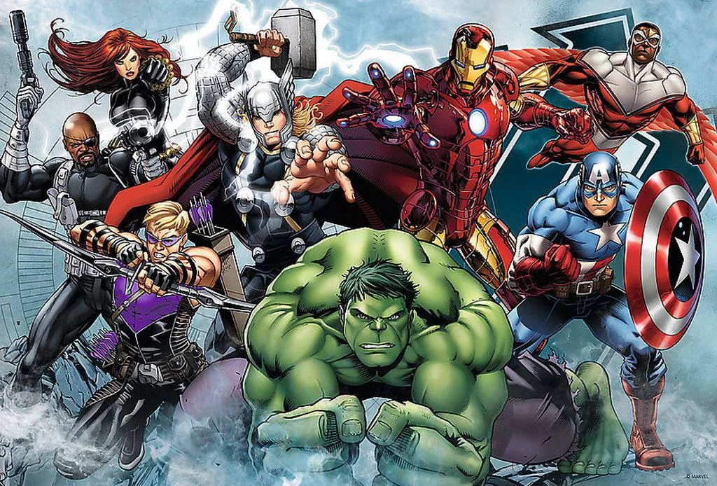 Puzzle Trefl Incepe atacul Marvel, 100 piese foto