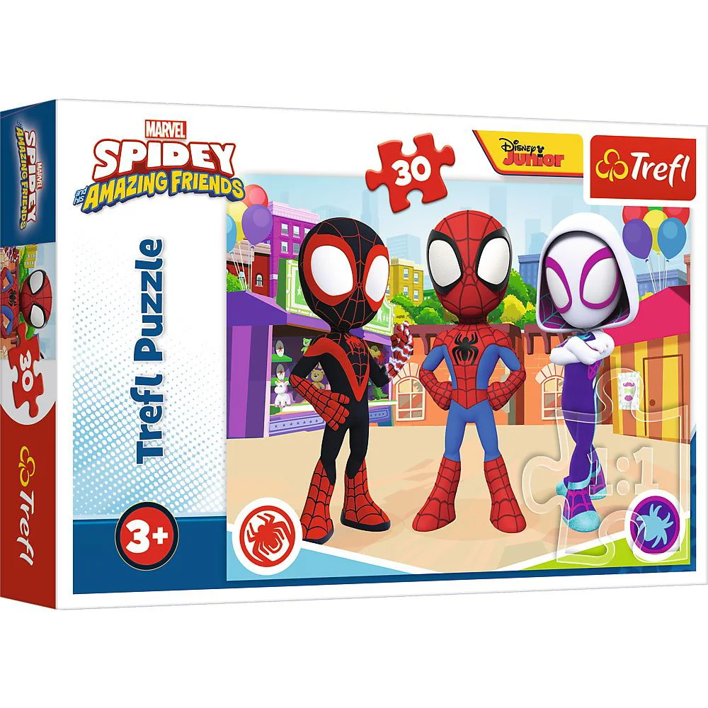 Puzzle Trefl Spider-Man: Cei trei prieteni, 30 piese foto