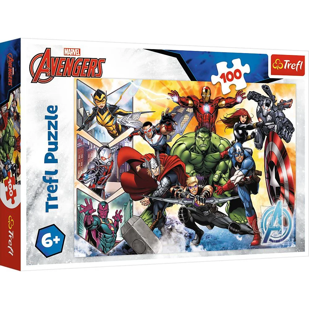 Puzzle Trefl Puterea razbunatorilor Marvel, 100 piese foto