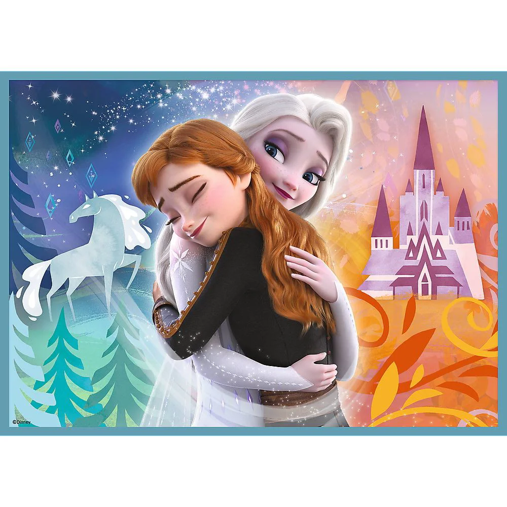 Puzzles Trefl 4 in 1 Disney Frozen 2, Uimitoarea lume Disney foto