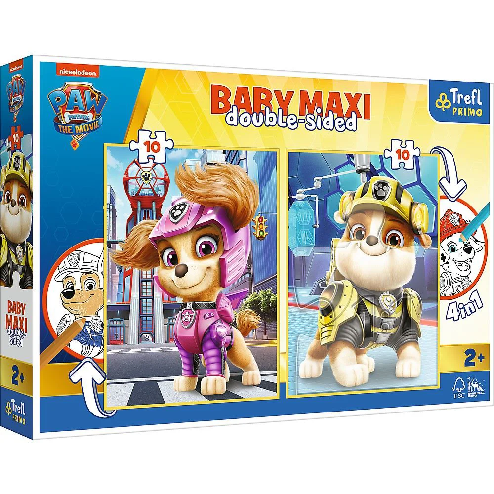 Puzzles Trefl Baby Maxi Fericita Patrula a catelusilor, 2 x 10 piese foto