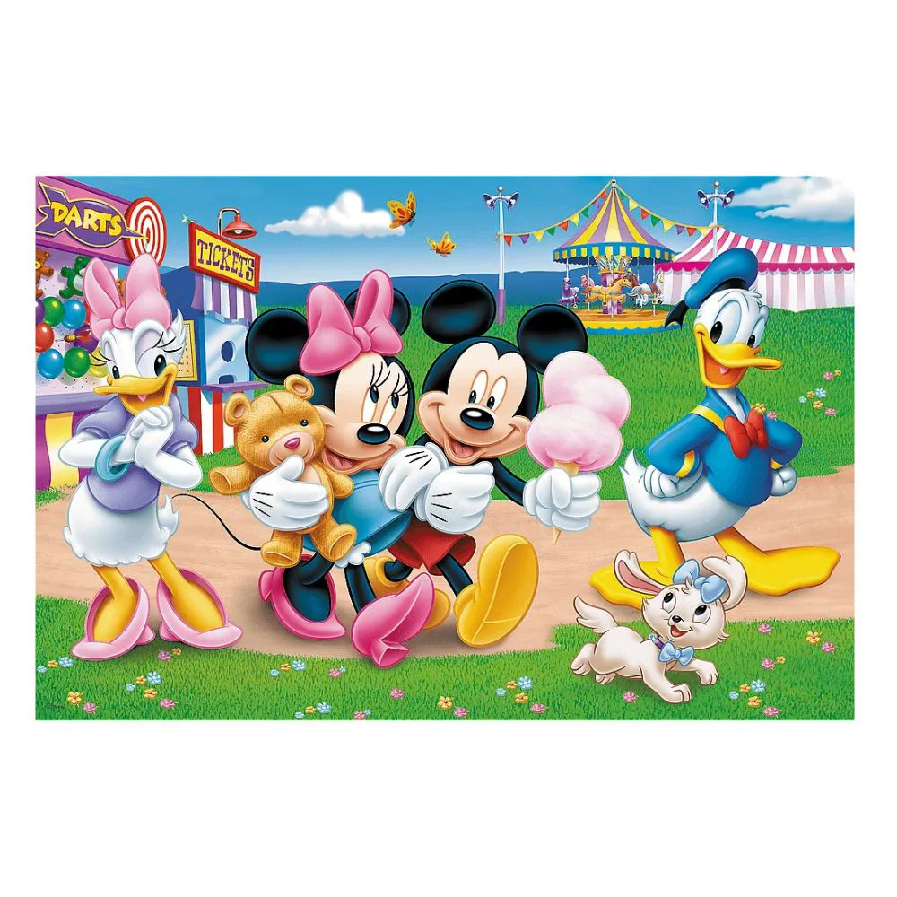 Puzzles Trefl Mickey in parcul de distractii, 24 piese Super Maxi foto
