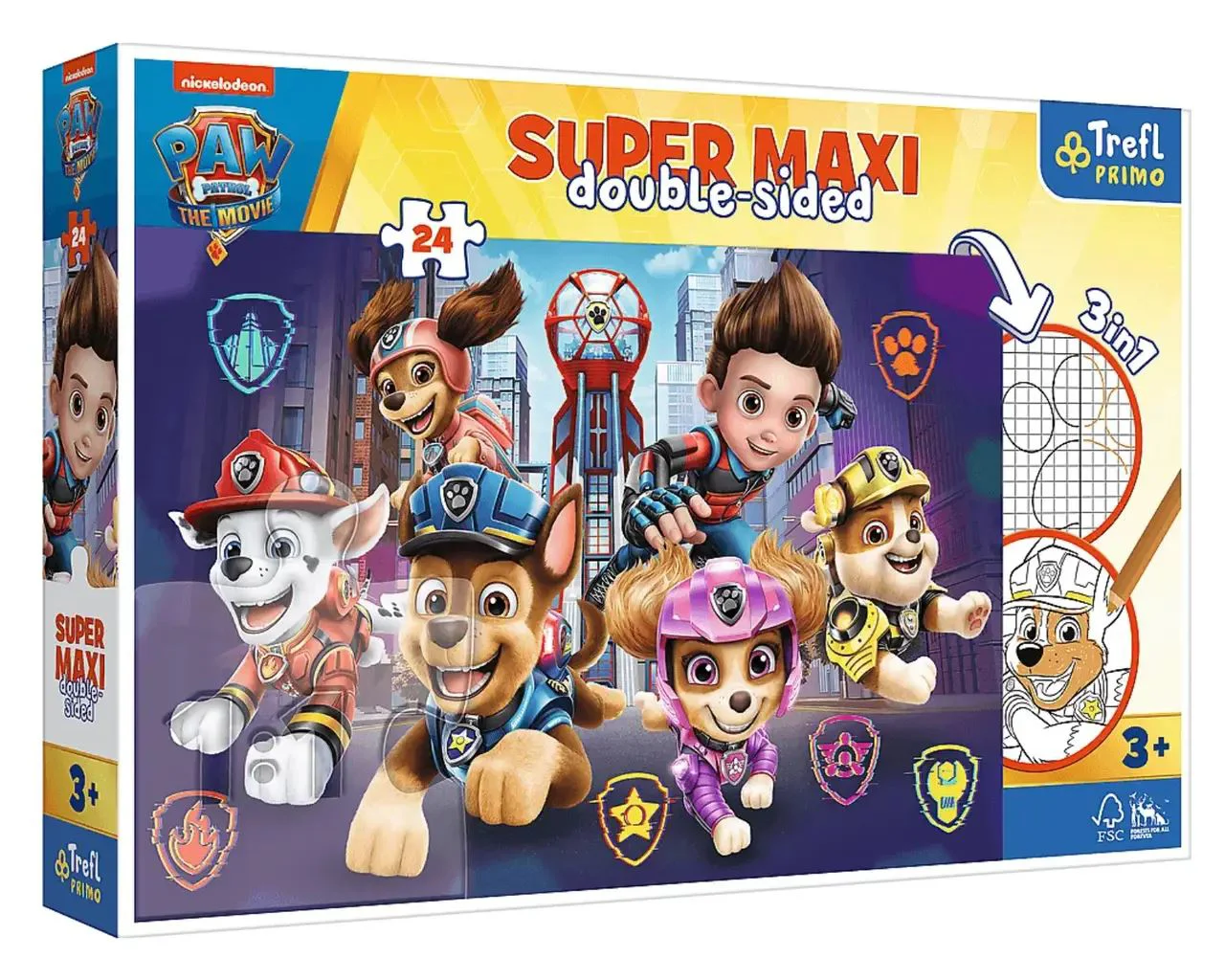 Puzzles Trefl O noua incercare pentru Patrula catelusilor, 24 piese Super Maxi foto