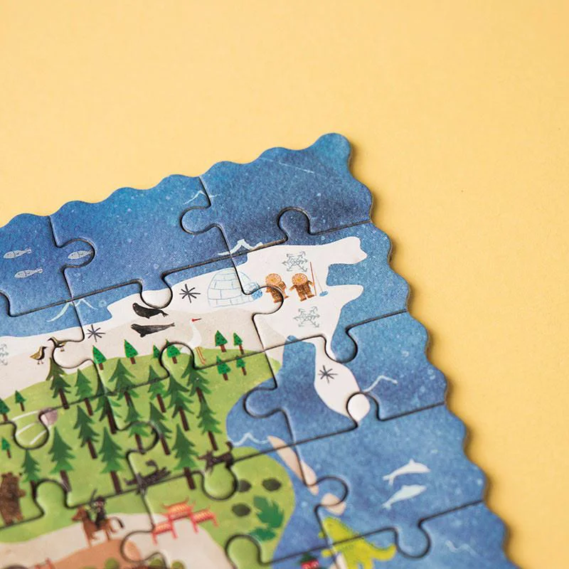 Puzzle de buzunar Londji Descopera Lumea, 100 piese