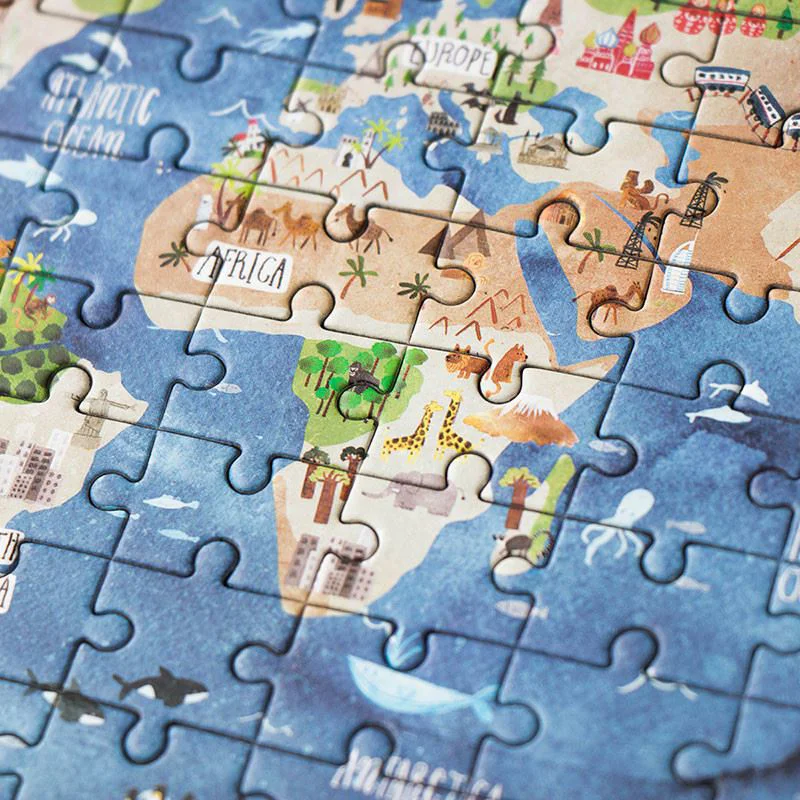 Puzzle de buzunar Londji Descopera Lumea, 100 piese