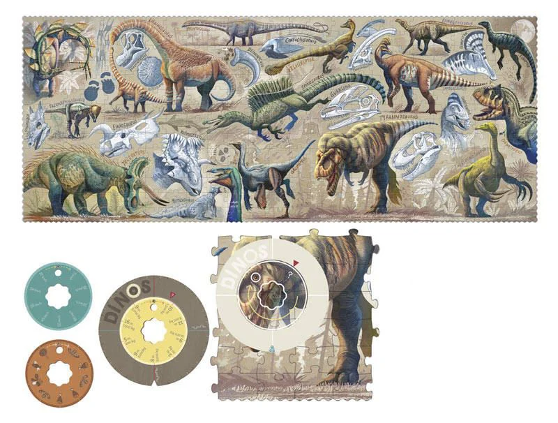 Puzzle Londji Explorator de dinozauri, 350 piese