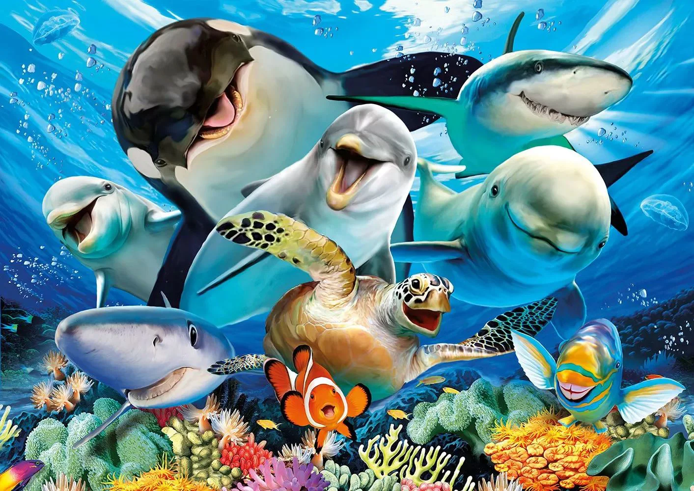 Puzzle Educa Selfie subacvatic, 100 piese foto