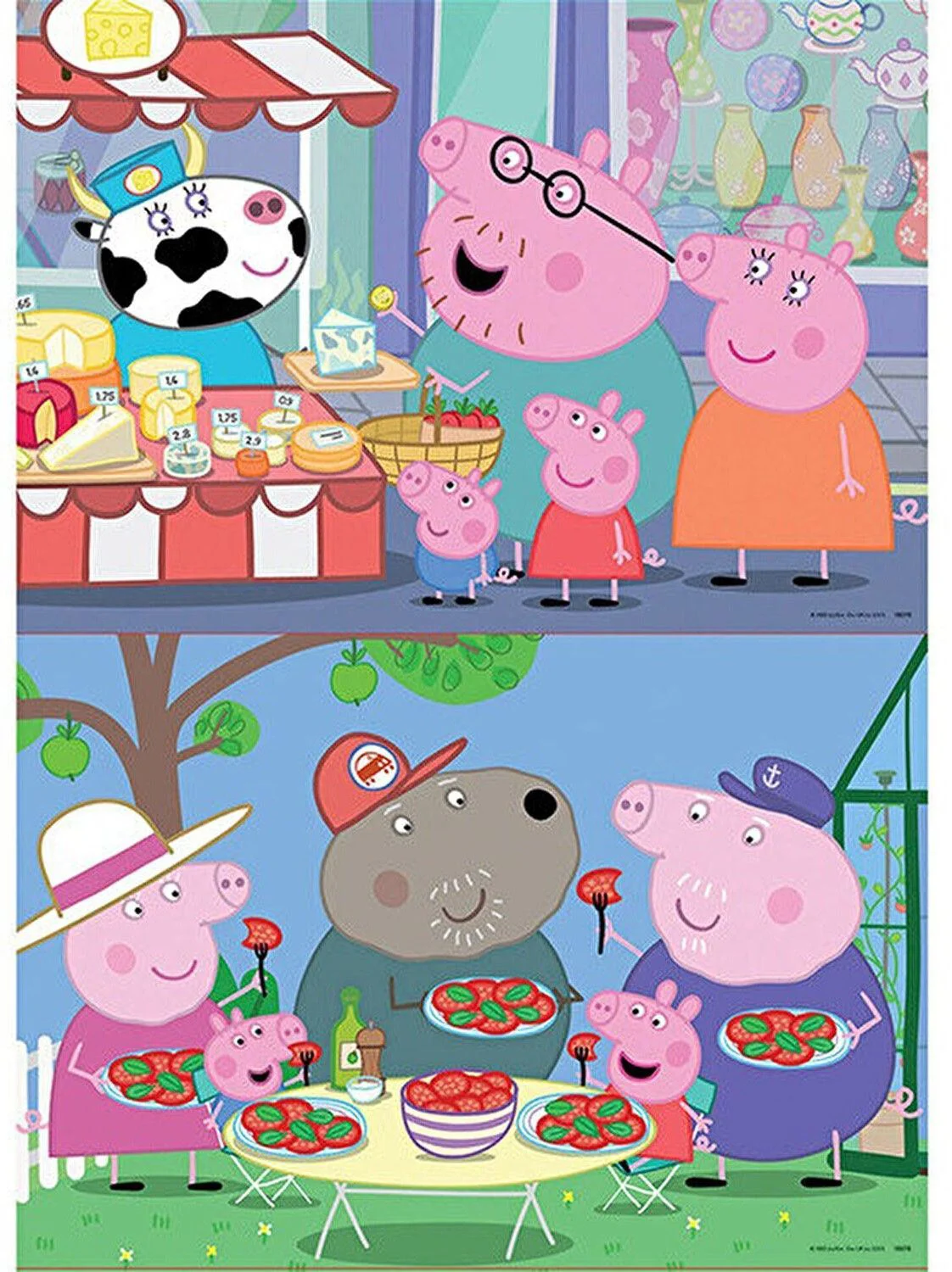 Puzzle din lemn Educa 2 in 1 Purcelusa Peppa, 25 piese foto