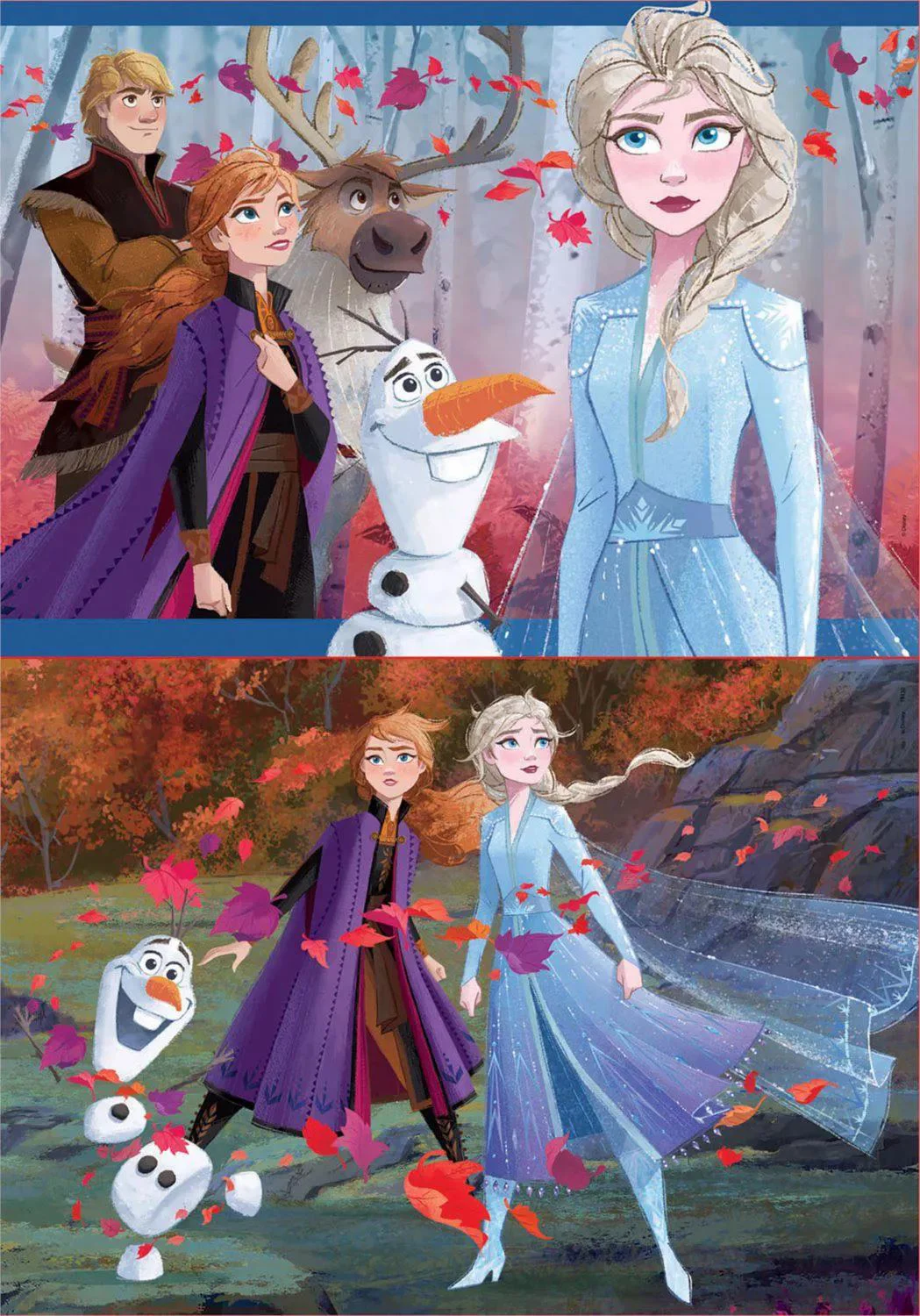 Puzzle Educa 2 in 1 Frozen II, 48 piese foto