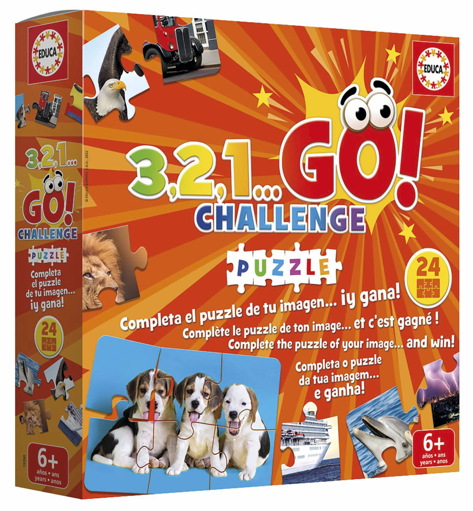 Puzzle Educa 3,2,1 GO Challenge, 24 piese