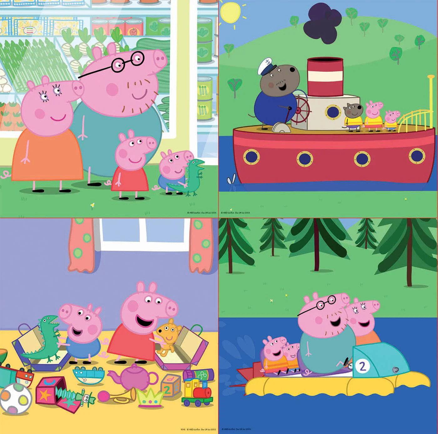 Puzzle Educa 4 in 1 Purcelusa Peppa (6/9/12/16 piese) foto