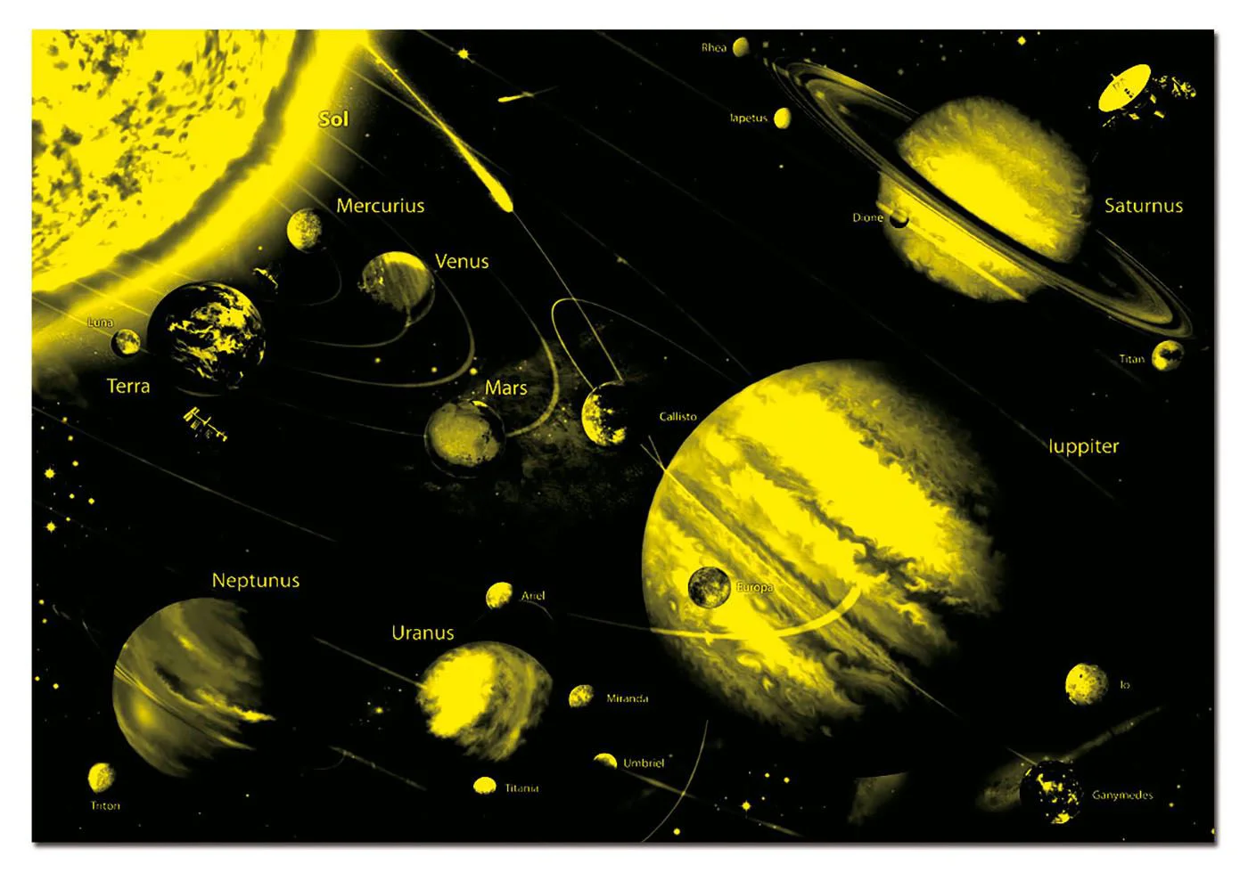 Puzzle Educa Sistemul Solar Neon, 1000 piese foto