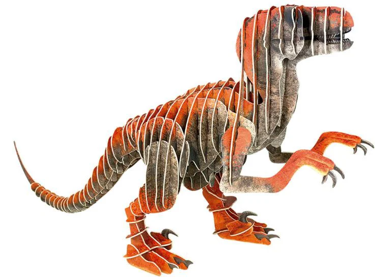 Puzzle Educa Velociraptor 3D Creatura, 64 piese