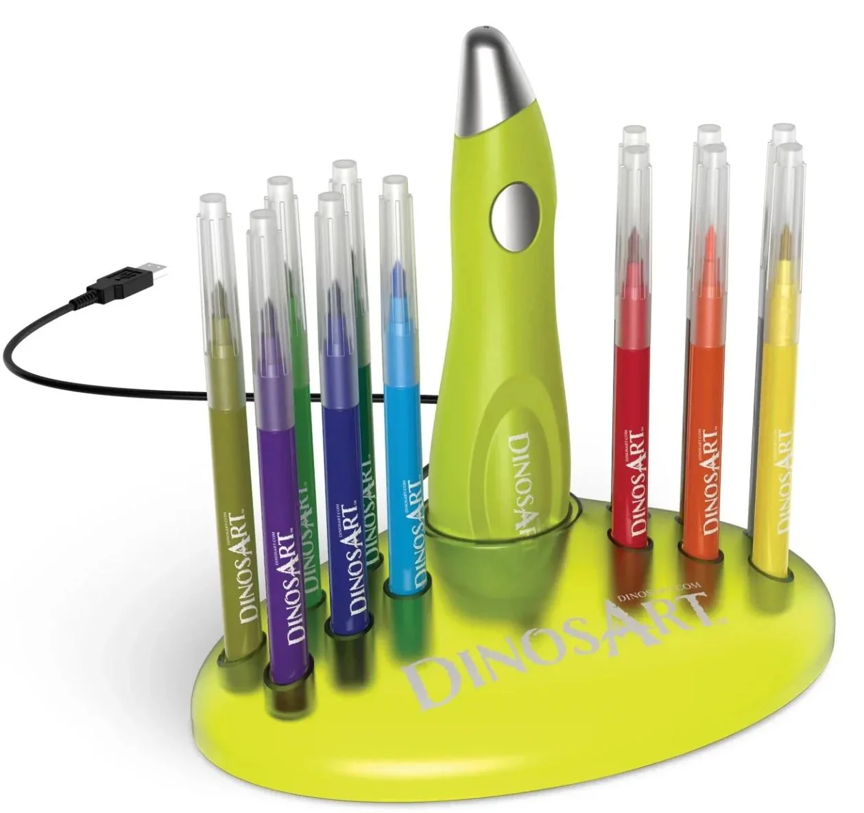 Set de colorat DinosArt cu aerograful