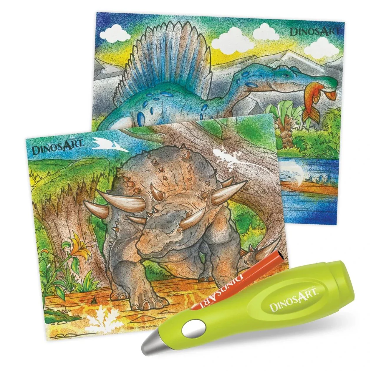 Set de colorat DinosArt cu aerograful
