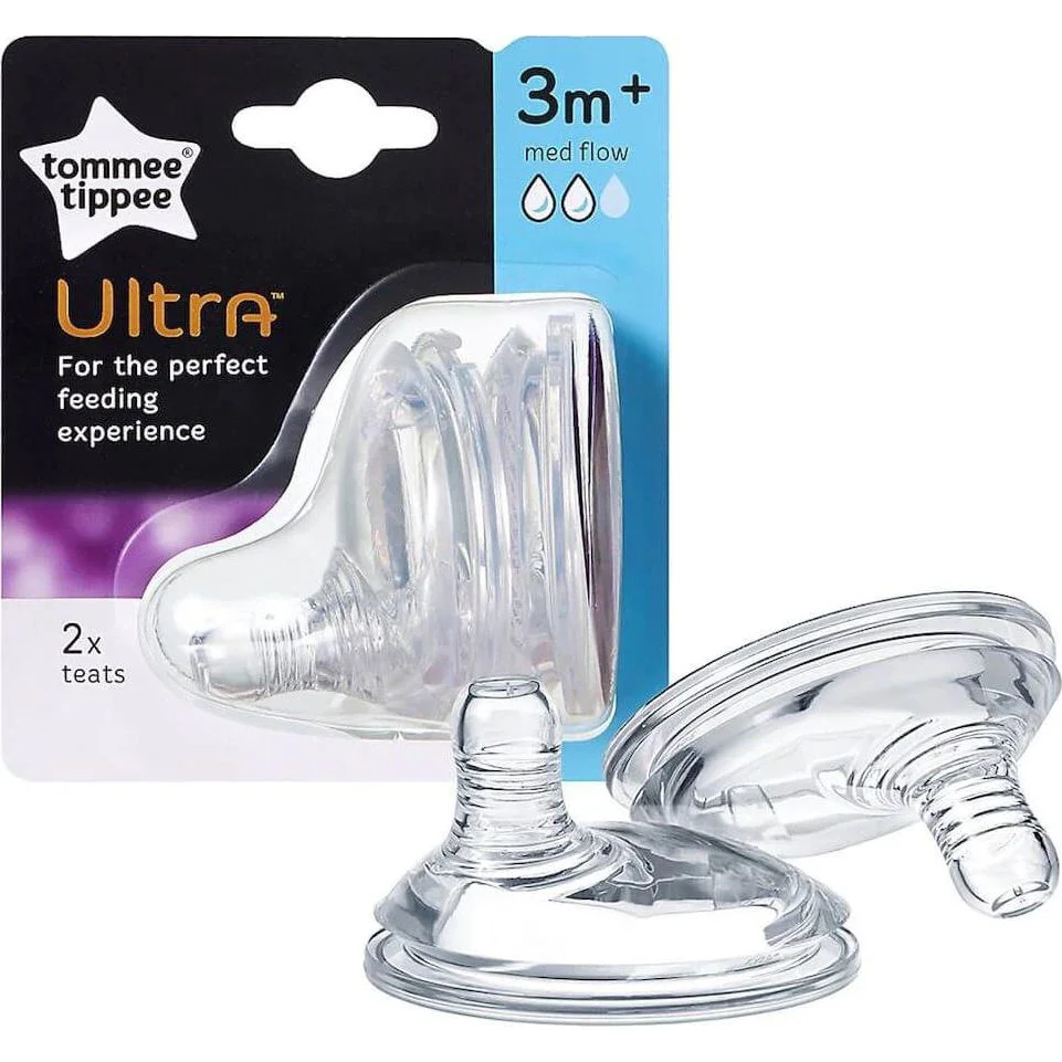 Силиконовые соски Tommee Tippee Ultra, cредний поток (3+ мес), 2 шт.