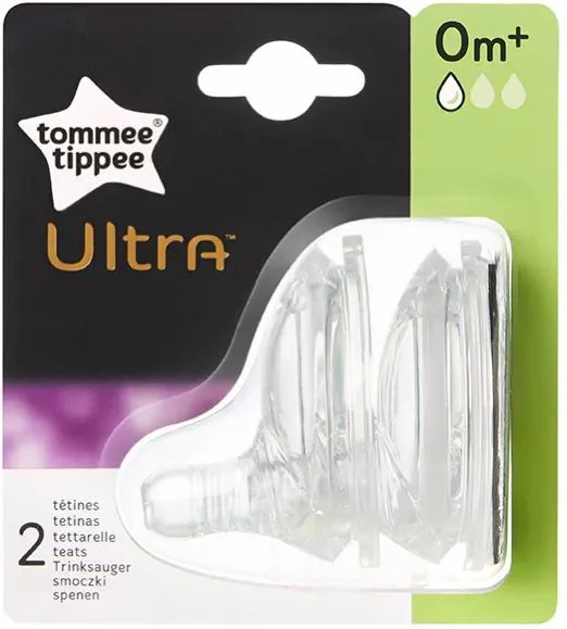 Соска силиконовая Tommee Tippee Ultra, медленный поток (0+ меc), 2 шт. foto
