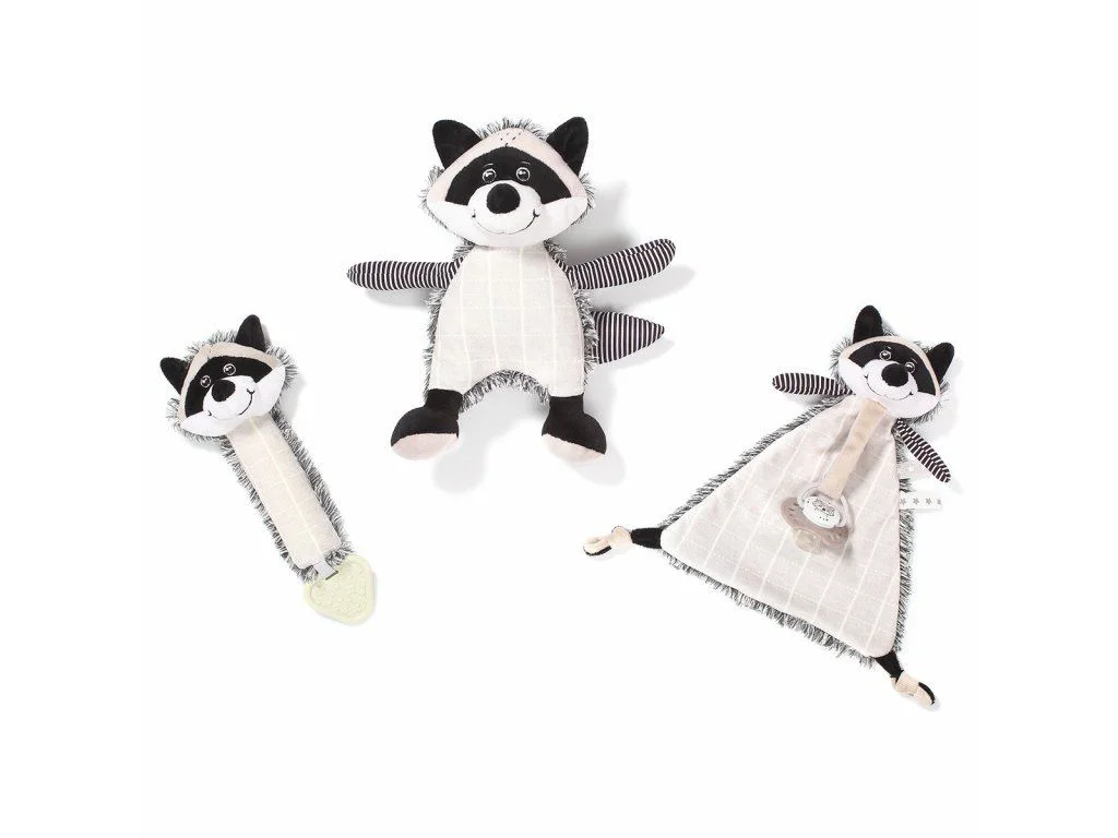 Jucarie-suport pentru suzeta BabyOno Raccoon Rocky