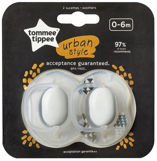 Пустышка ортодонтическая силиконовая Tommee Tippee Urban (0-6 мес) foto