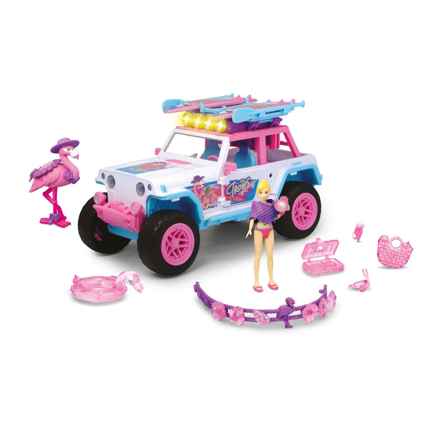 Set de joaca Dickie Uimitorul Jeep Flamingo, 22 cm foto