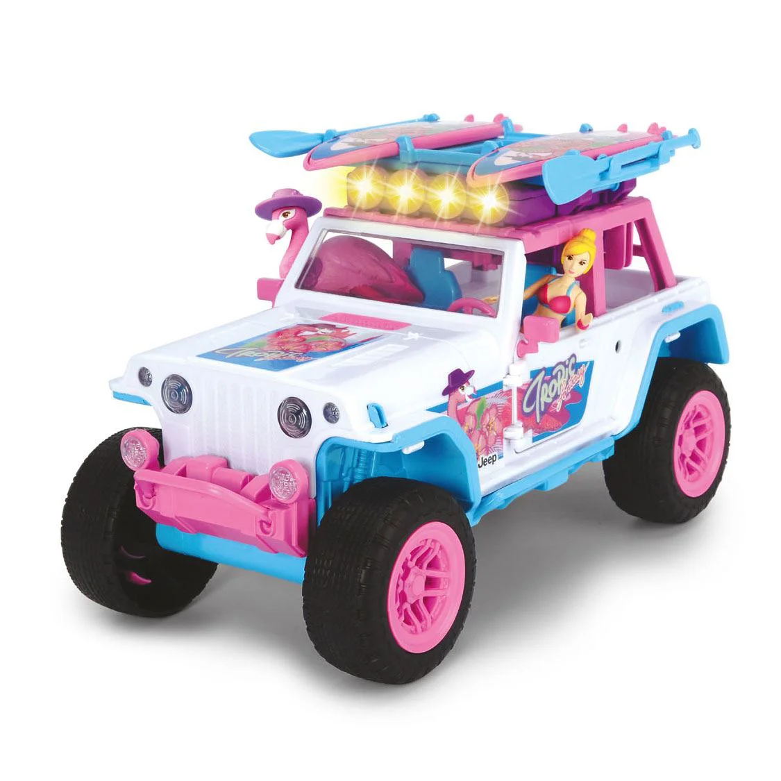 Set de joaca Dickie Uimitorul Jeep Flamingo, 22 cm foto