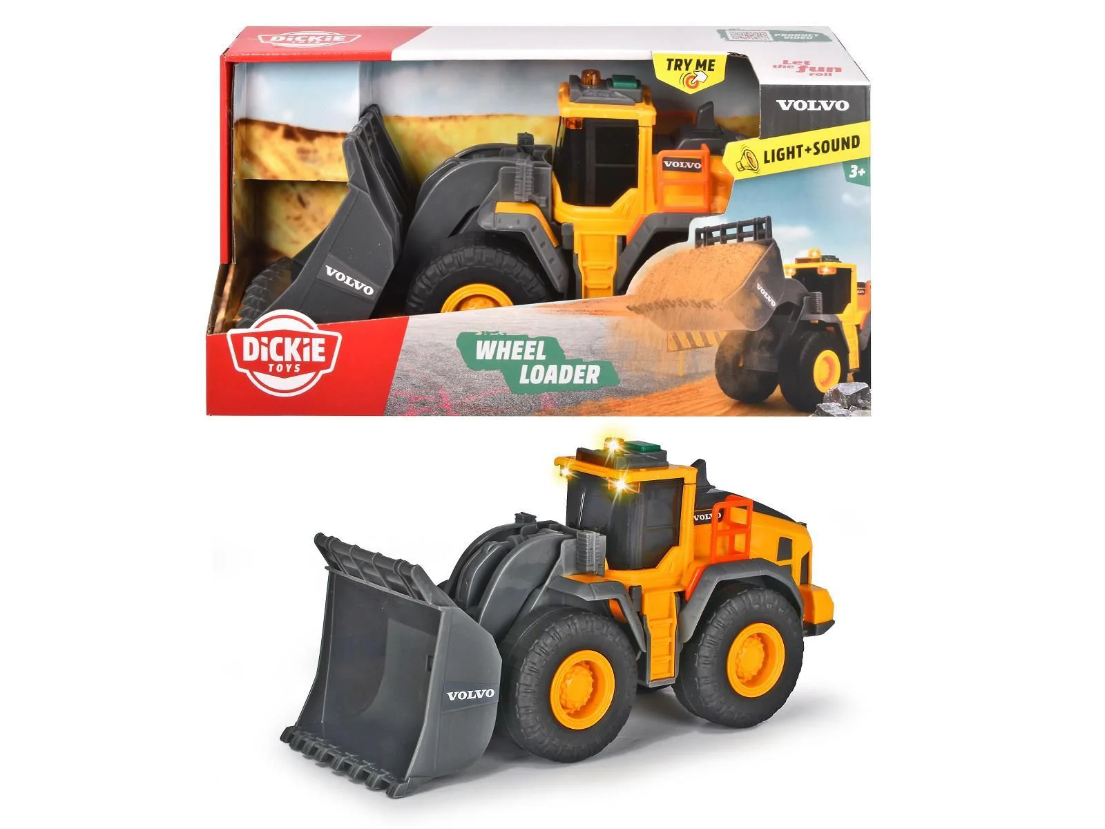 Masinuta Dickie Buldozer On-Site cu lumini si sunet, 26 cm foto