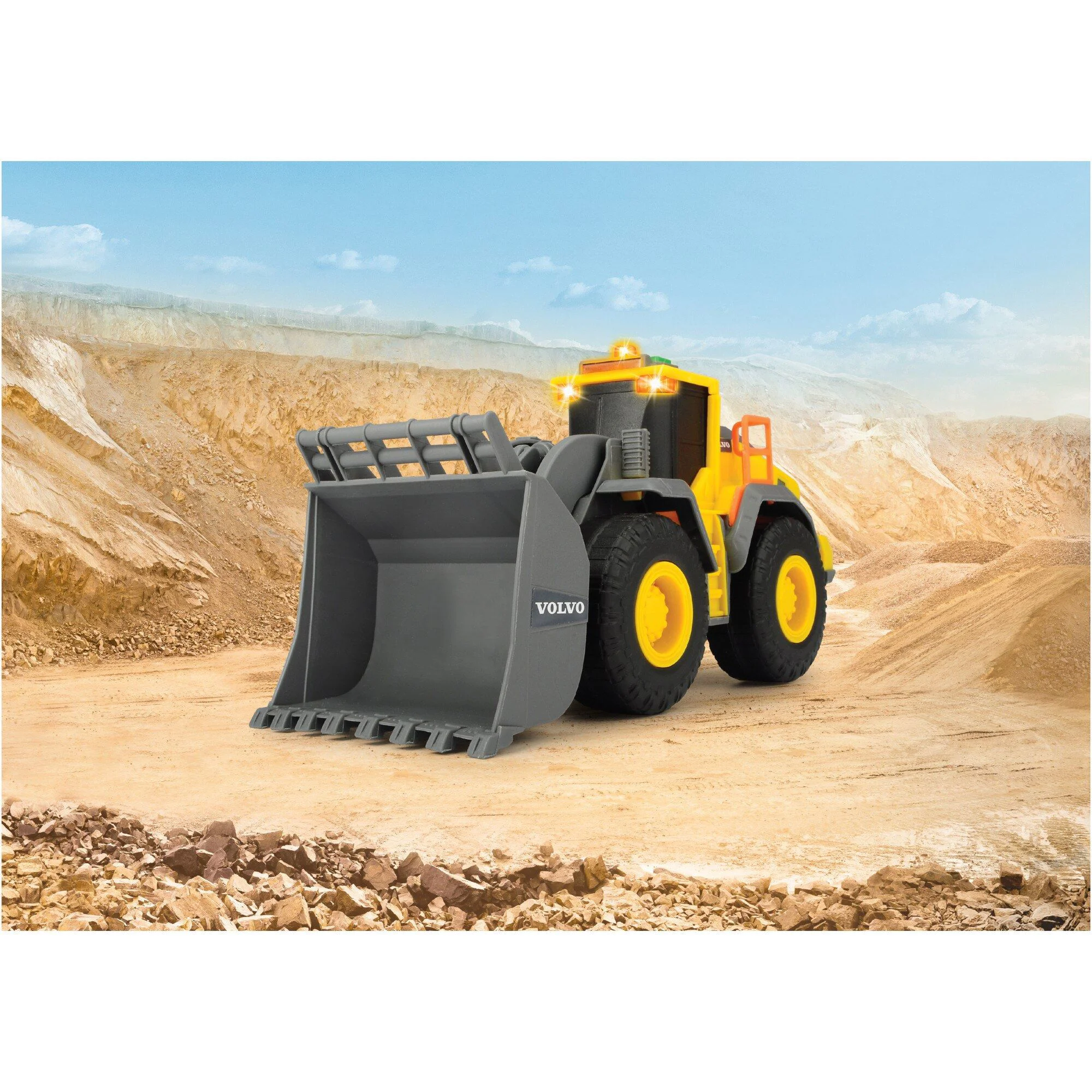 Masinuta Dickie Buldozer On-Site cu lumini si sunet, 26 cm foto