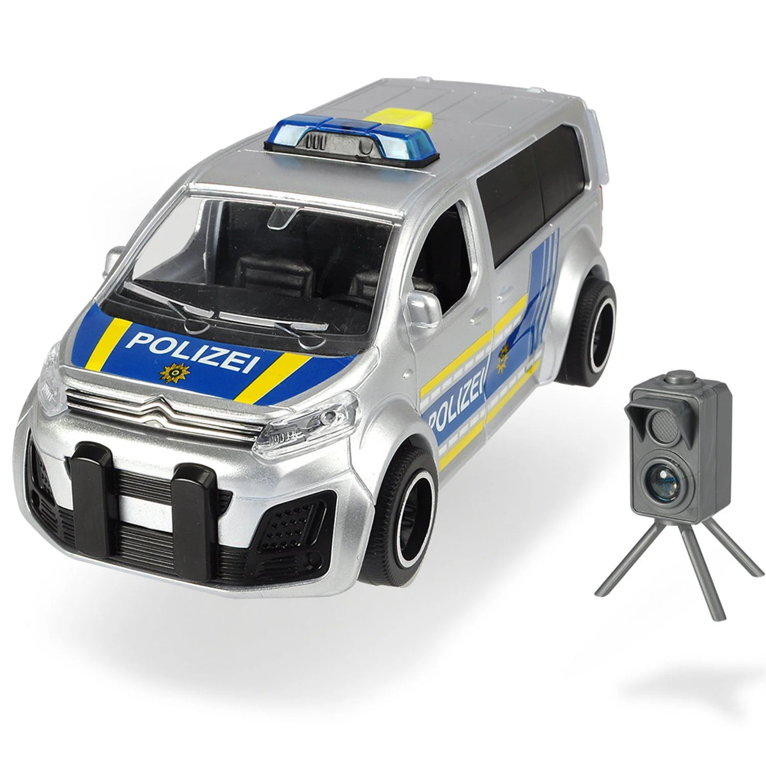 Masinuta Dickie Politie cu lumini si sunet, 15 cm foto