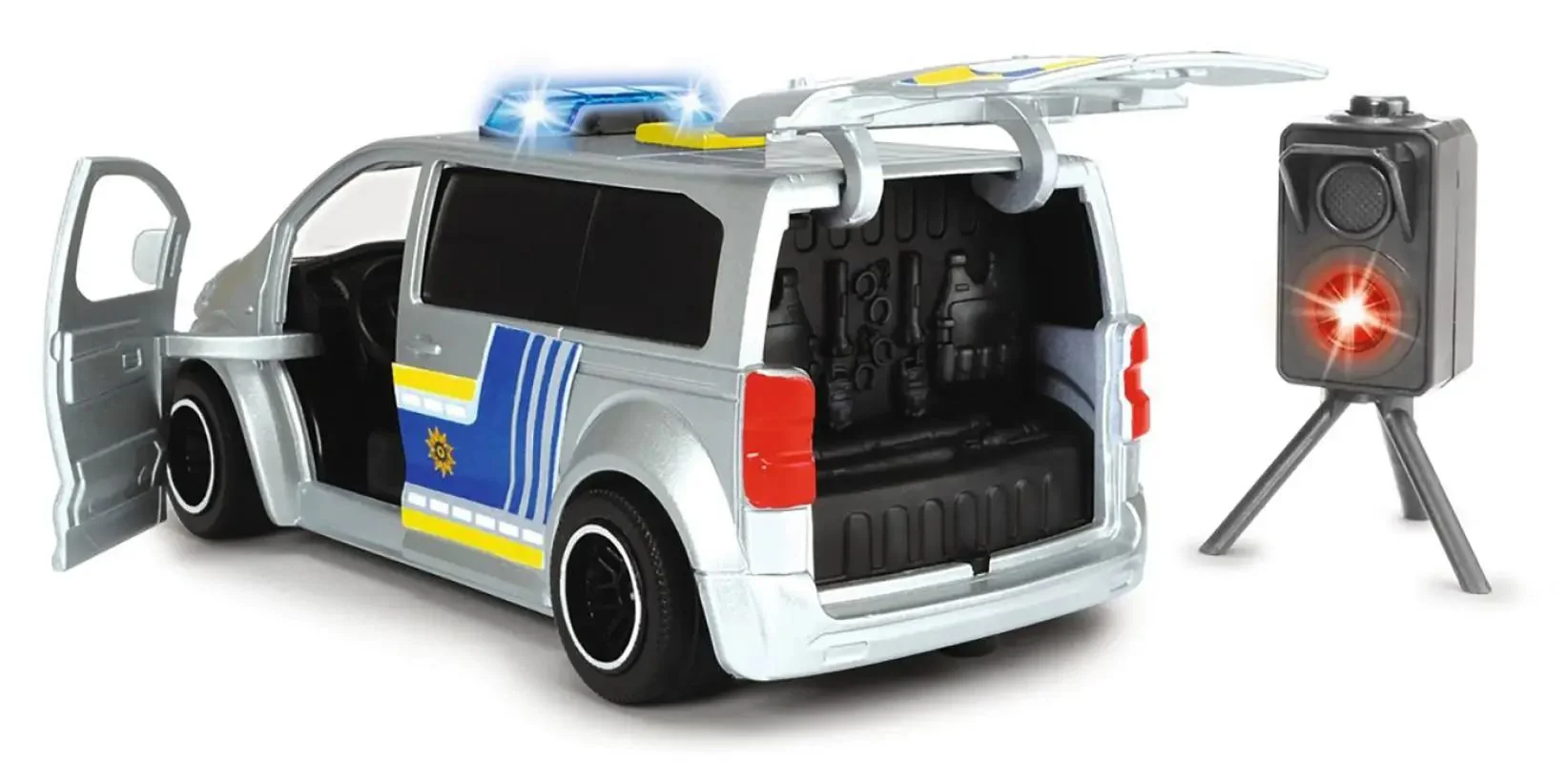 Masinuta Dickie Politie cu lumini si sunet, 15 cm foto