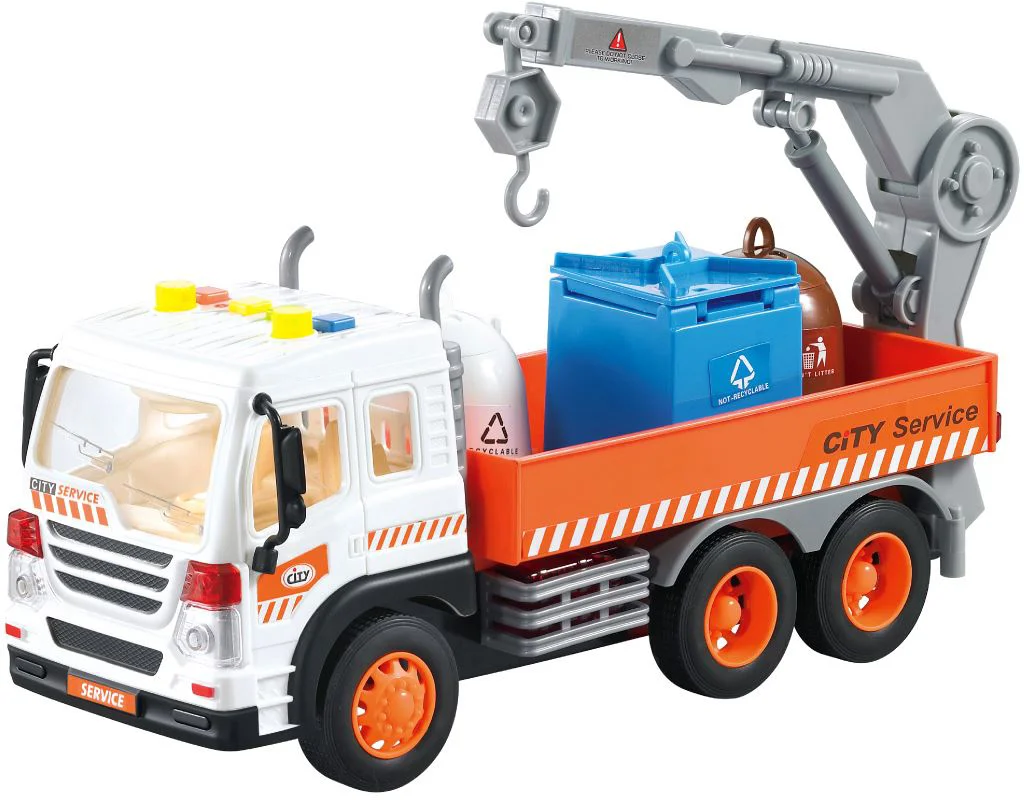 Masina Wenyi Camion utilitar cu frictiune, cu lumini si sunete, 1:16 foto