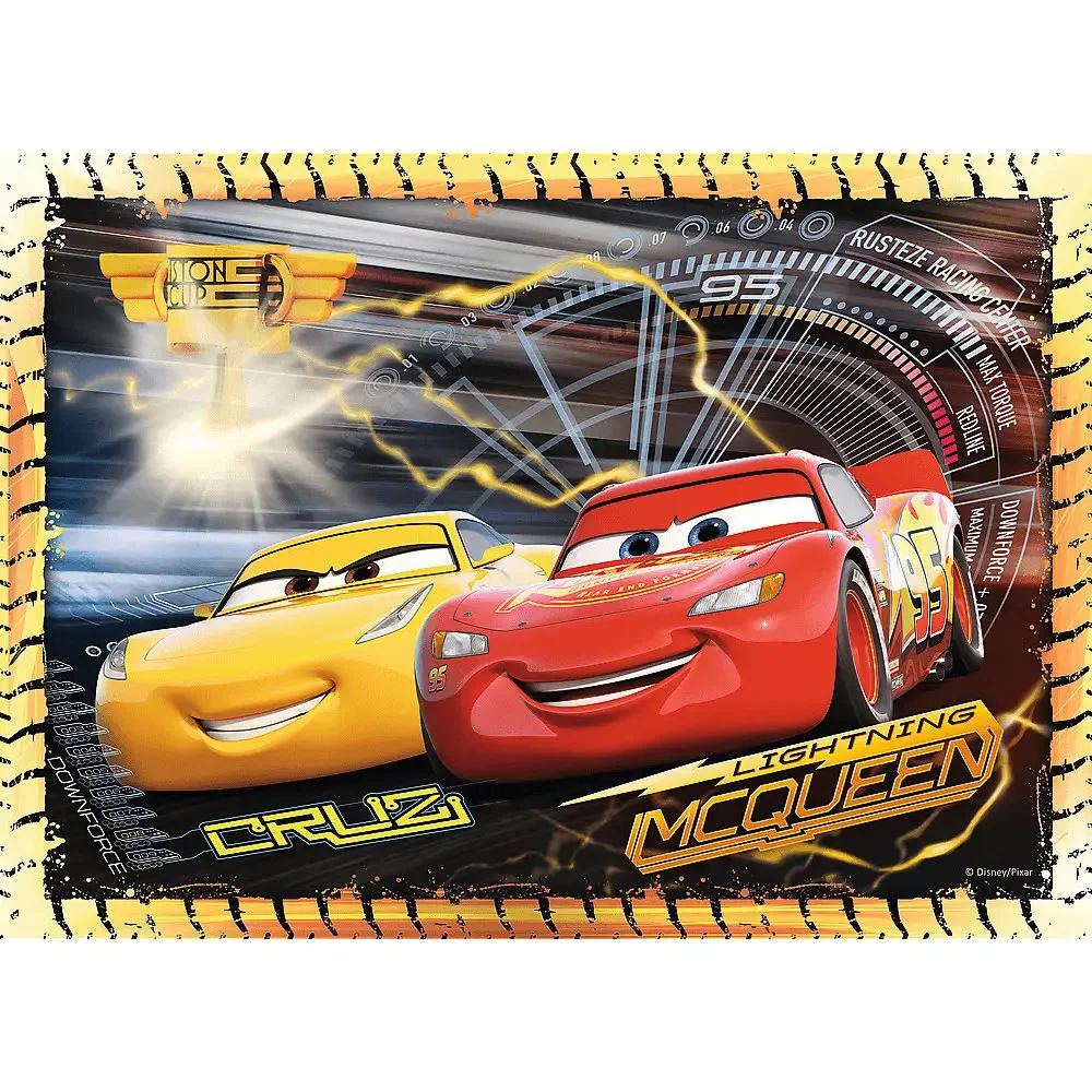 Puzzle Trefl 4in1 Masinute Disney 3, Ready! steady! go! foto