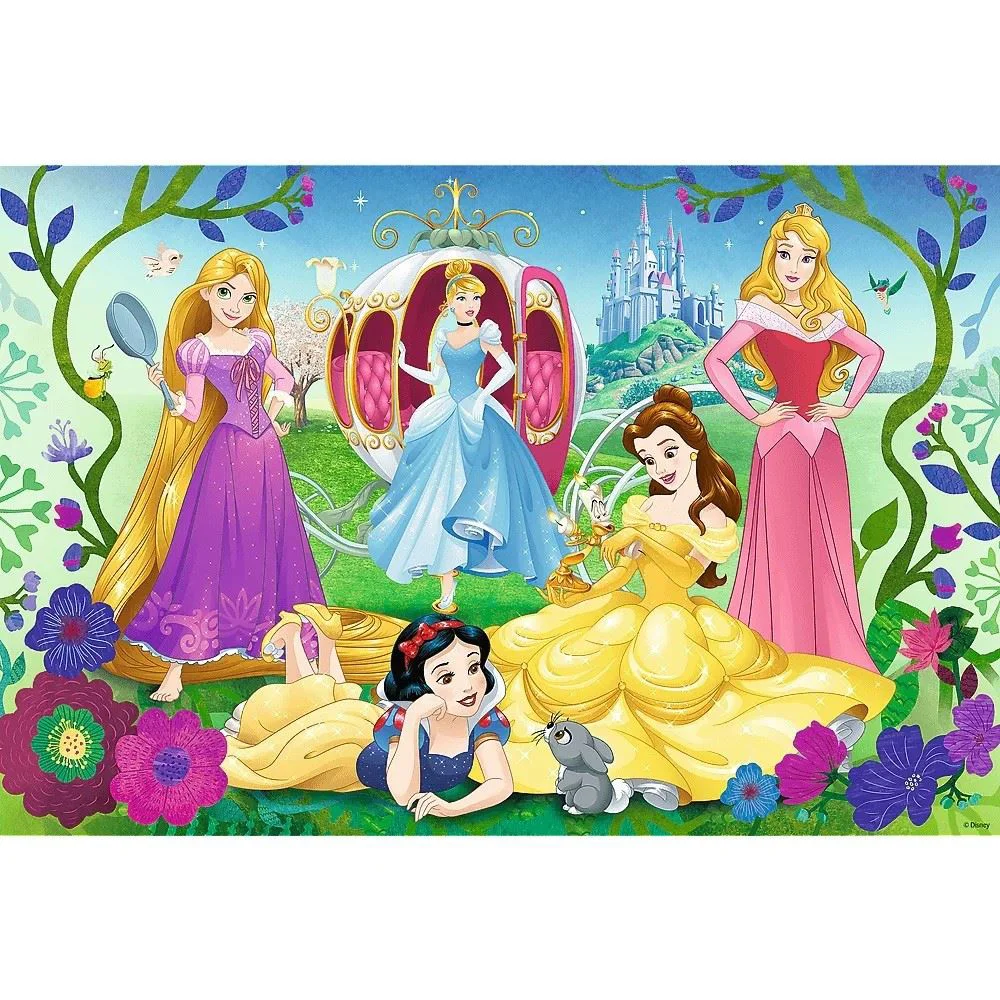 Puzzle Trefl Printesele Disney, 70 piese sclipitoare foto