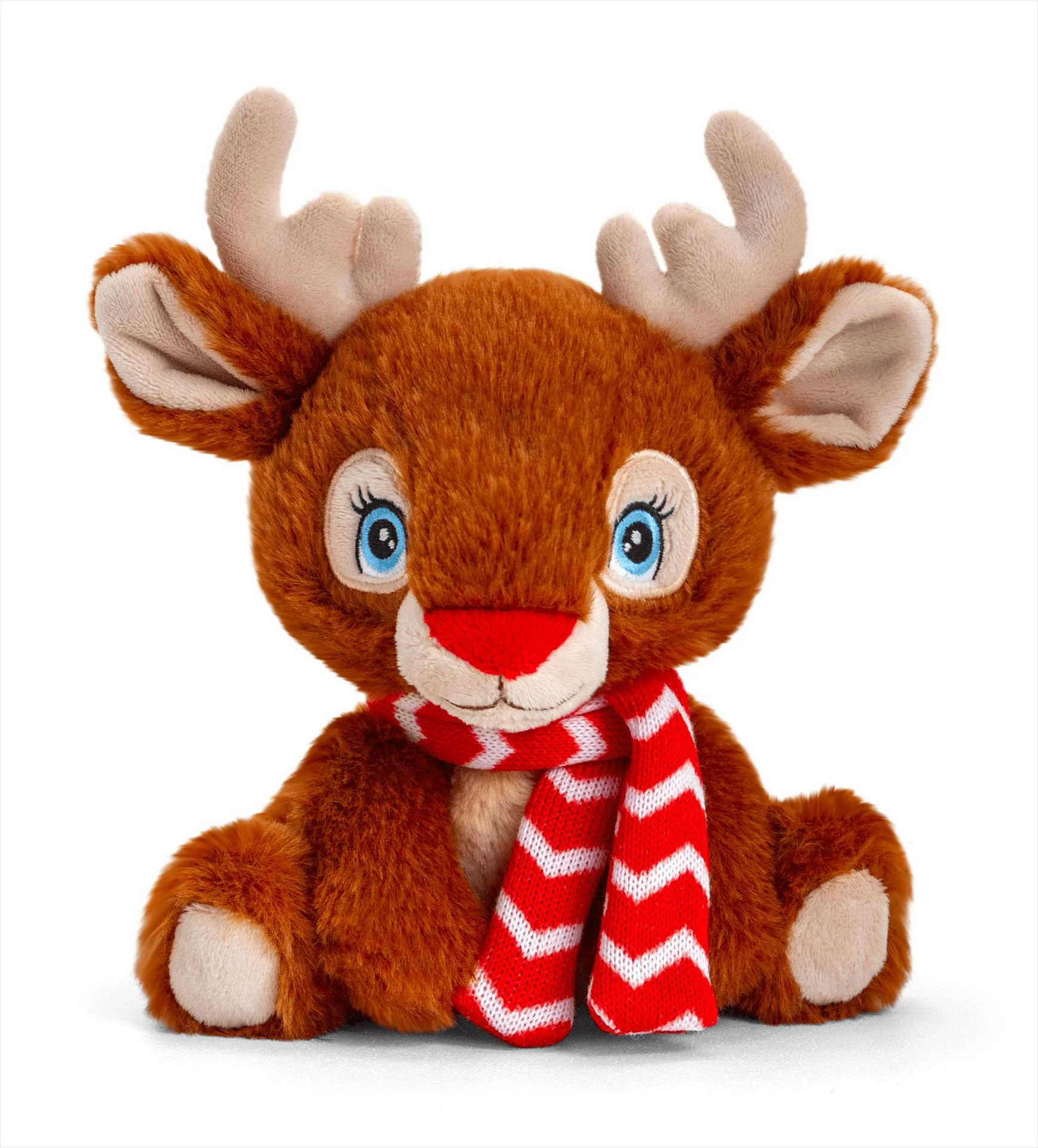 Jucarie de plus Animale cu fular Adoptable World Christmas, 16 cm foto