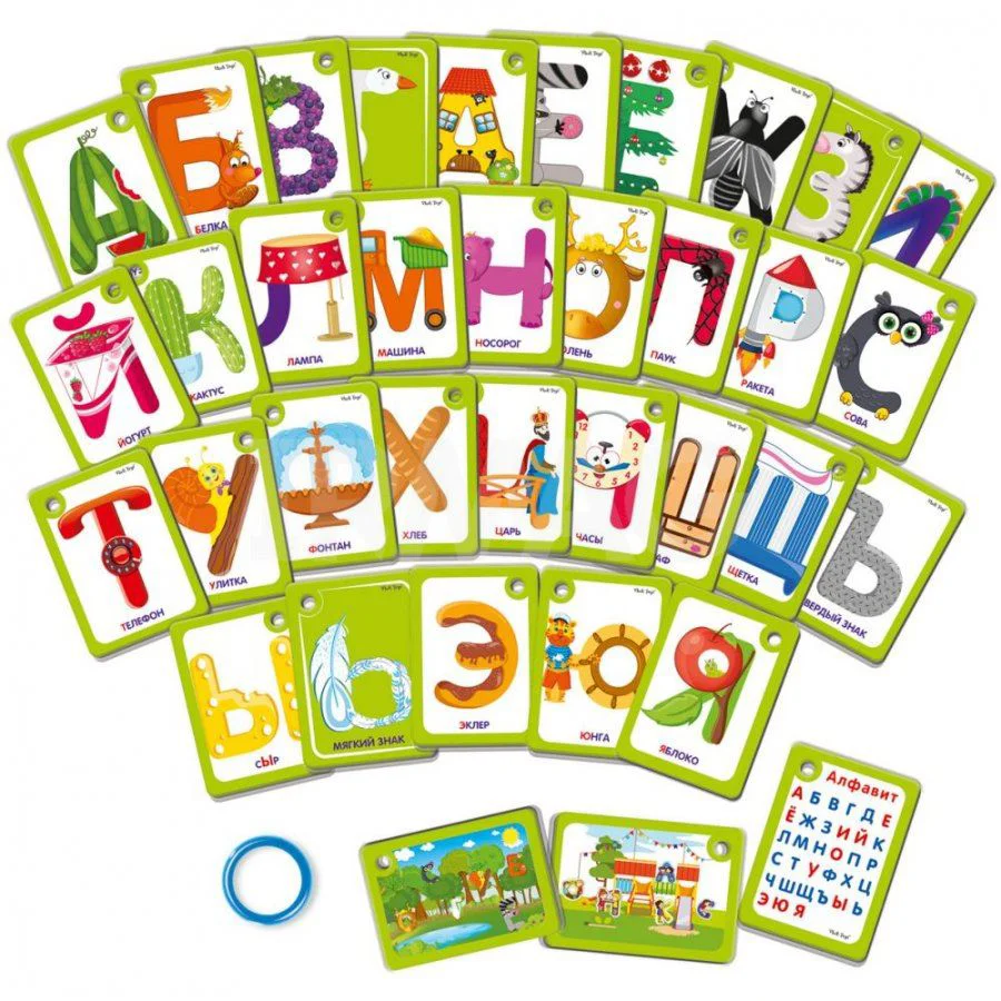 Cartonase Vladi Toys litere Alfabet cu inel foto