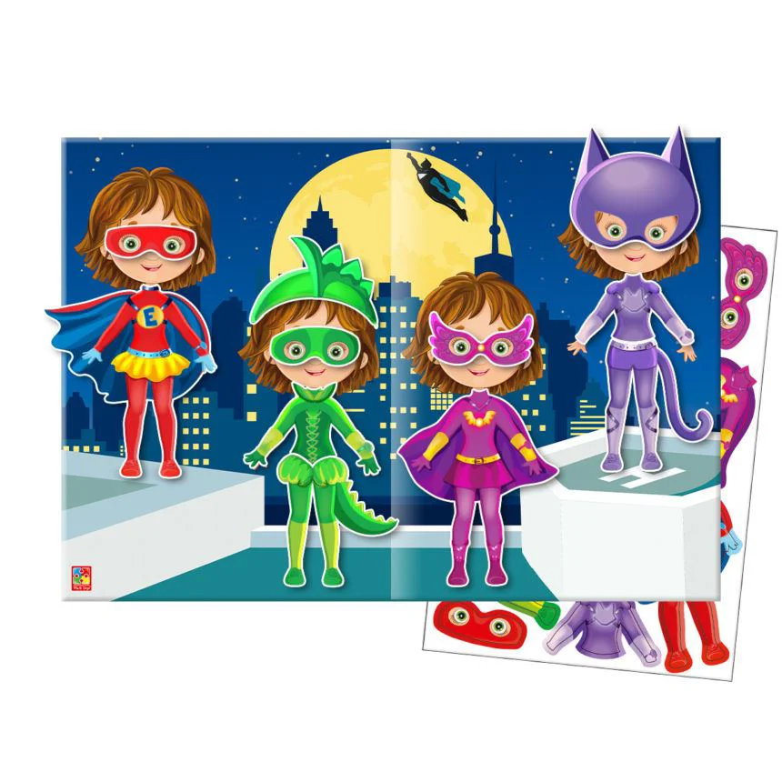 Set de creatie Vladi Toys cu abtibilduri moi, Super Fetita foto