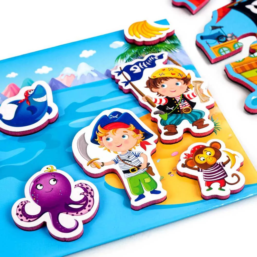 Joc de societate magnetic Vladi Toys Piratii, Roter Kafer