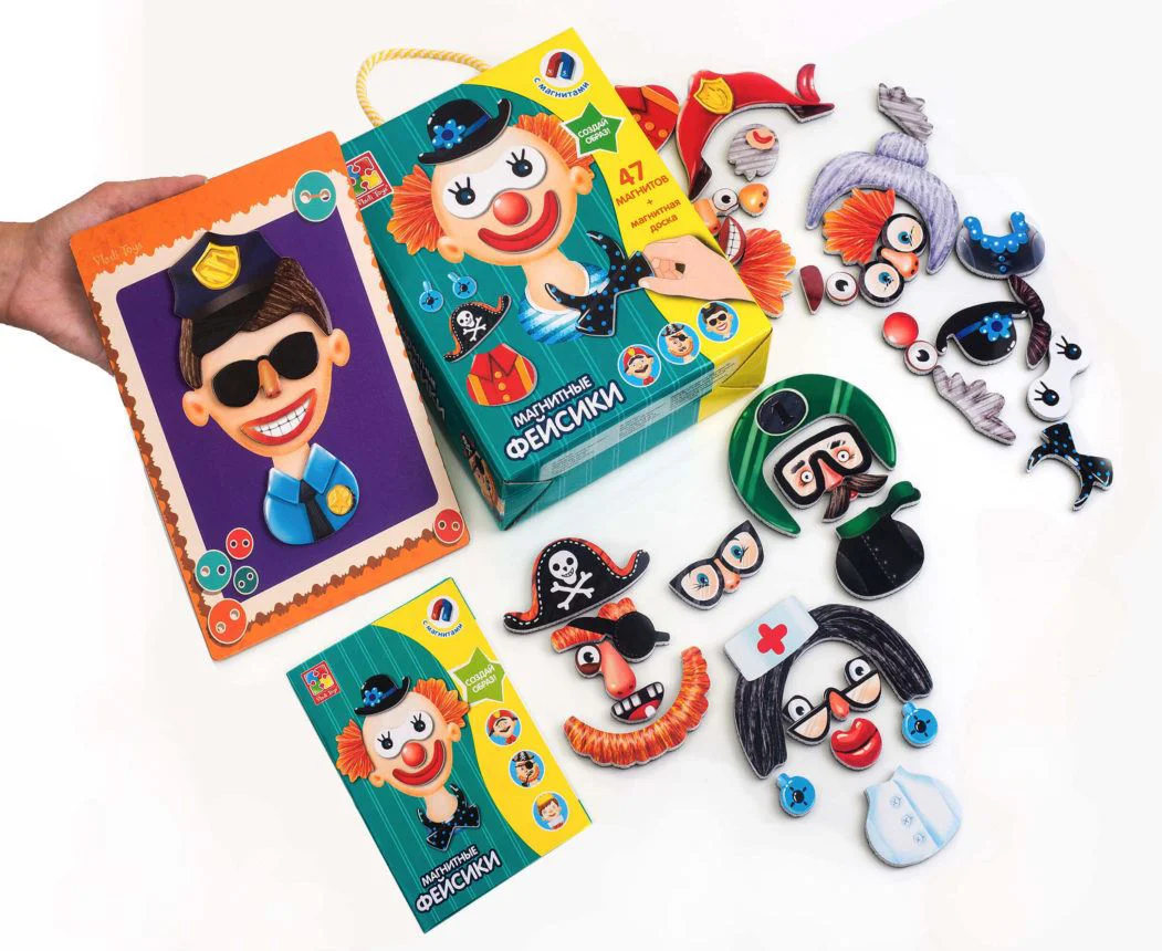 Магнитная настольная игра Vladi Toys Украшаем лица