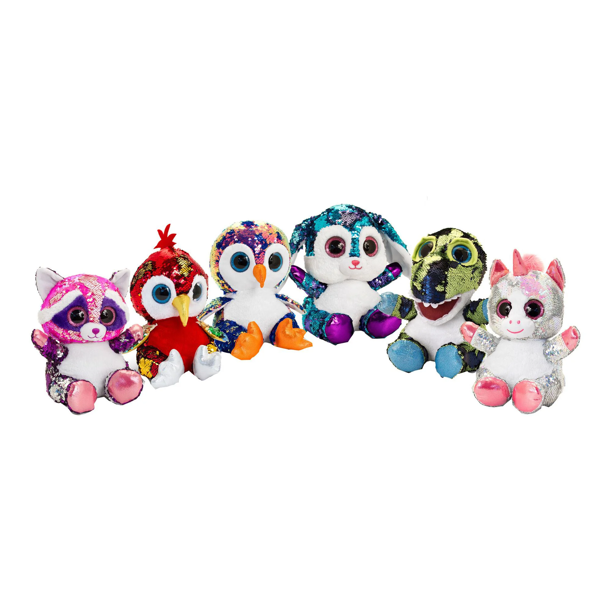 Jucarie de plus Glitter Motsu Animalute, 20 cm foto