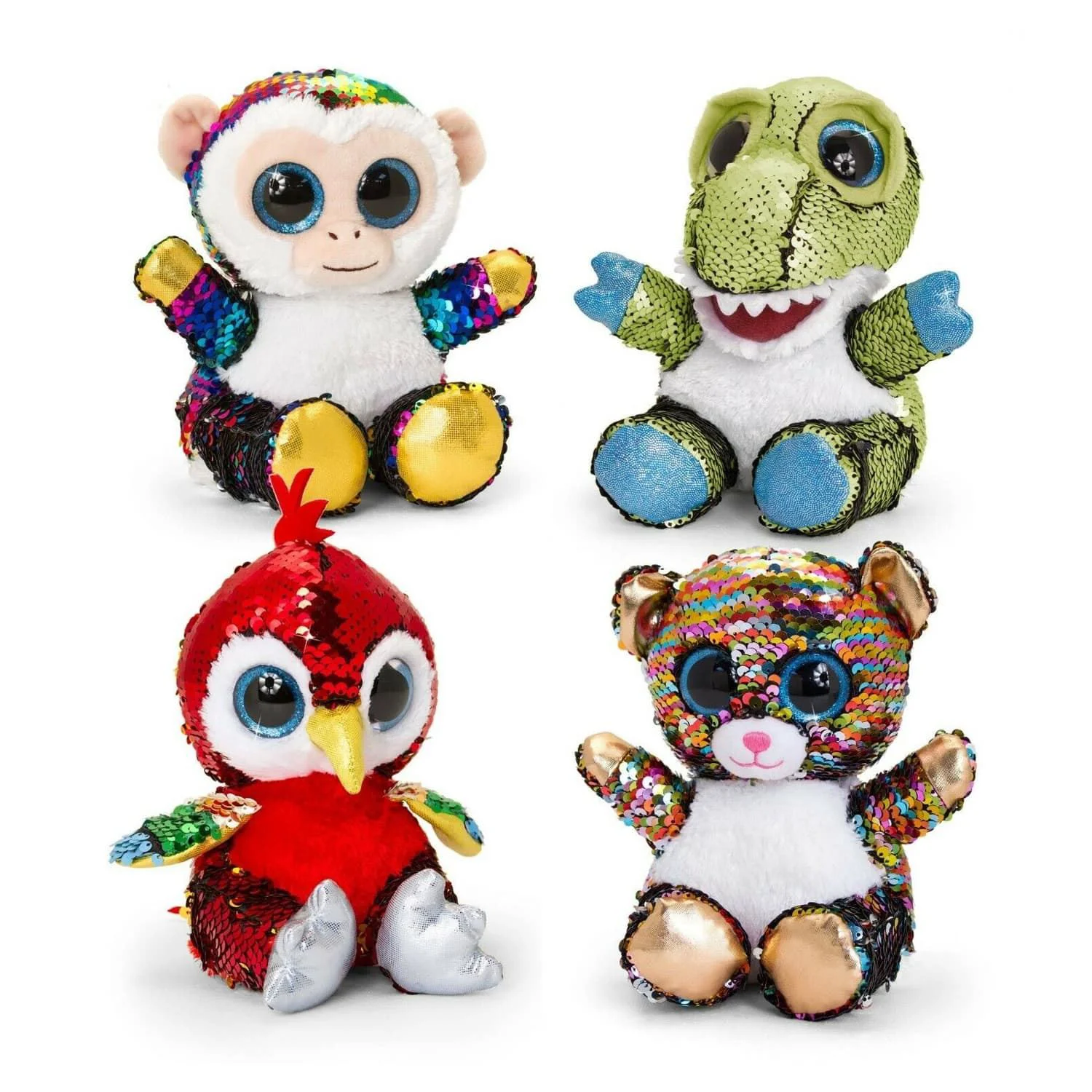 Jucarie moale Glitter Motsu Animalute, 30 cm foto