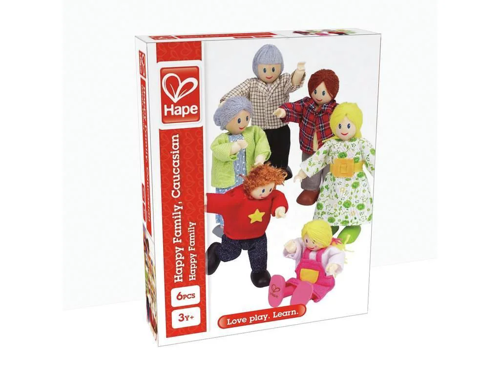 Set de figurine din lemn Hape Happy Family Caucasian