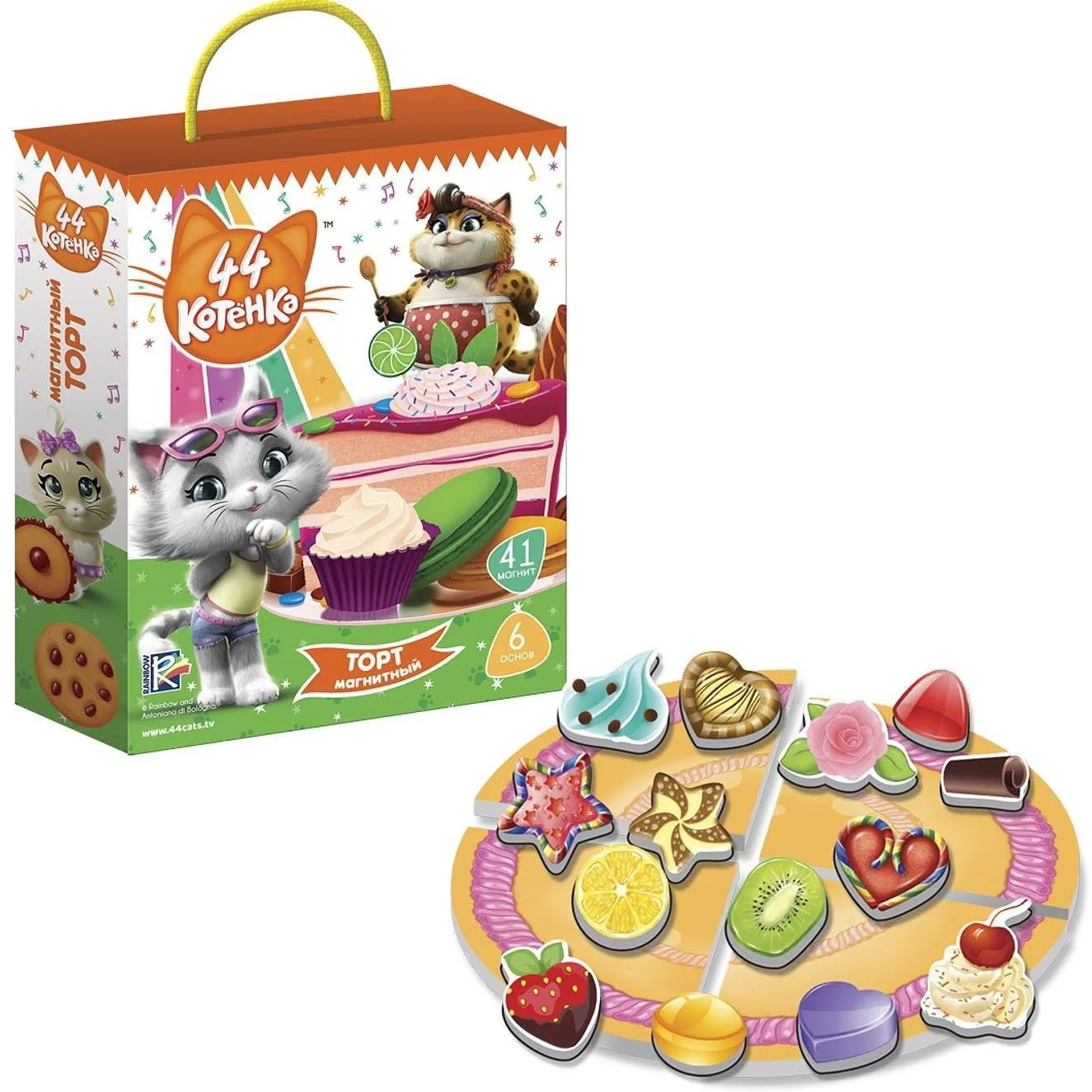 Игра магнитная Vladi Toys 44 Котa, Торт